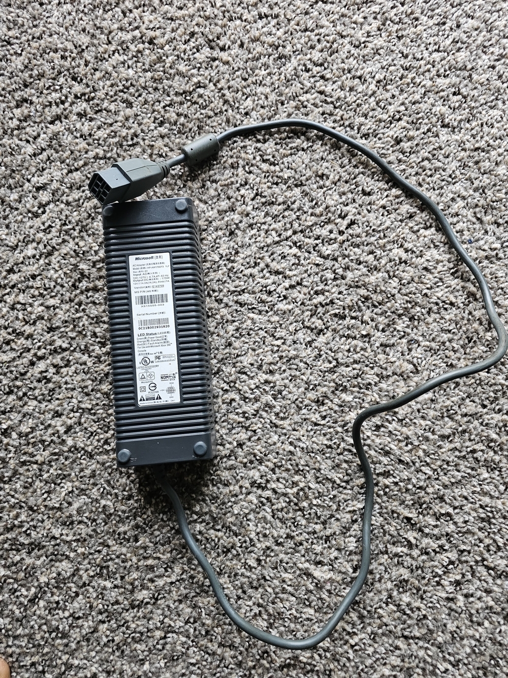Microsoft Black Xbox 360 Replacement AC Power Brick